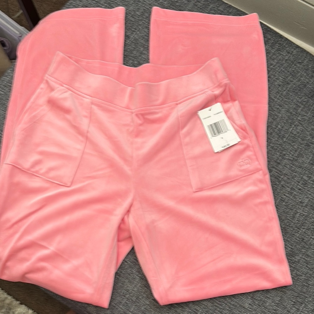 Juicy Couture Pink Velour Track Pants